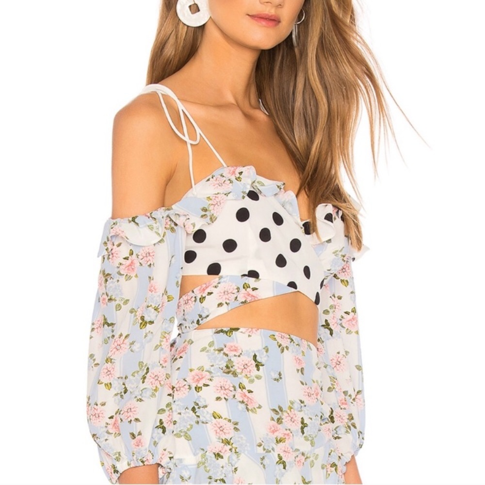 NWT For Love & Lemons St. Louis Floral Crop Top